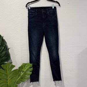 MOTHER High waisted looker ankle fray last call Skinny Jeans